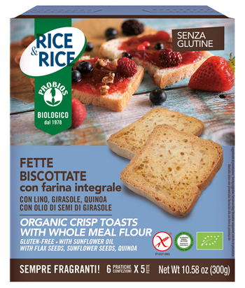 RICE & RICE FETTE BISCOTTATE CON FARINA INTEGRALE 300 G