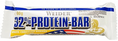WEIDER 32% PROTEIN BARRETTA BANANA/CIOCCOLATO BIANCO 60 G