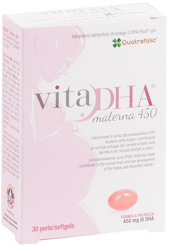 Vita DHA Materna - Integratore di Omega 3 per Donne in Gravidanza - 30 Capsule Molli
