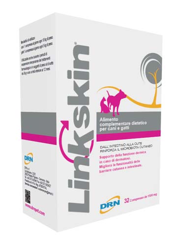 Linkskin Integratore Dermatosi Cane e Gatto 32 Compresse
