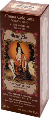 HENNE NUANCE CASTANO SCURO CREMA HENNE COLOR CREMA COLORANTEPRONTA ALL'USO