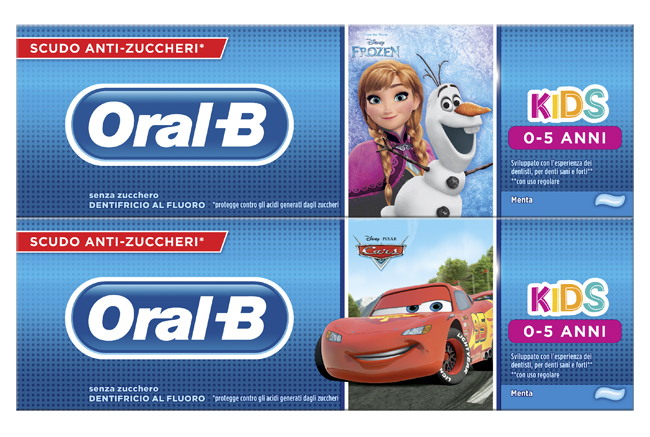Oral-B Junior - Dentifricio per Bambini da 0-5 Anni Edizione Frozen & Cars - 75 ml