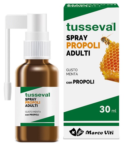 Tusseval Propoli Adulti - Spray per la Gola Gusto Menta - 30 ml