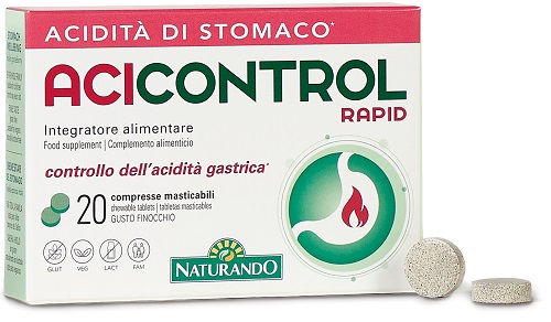 Acicontrol Rapid Integratore per Acidità Gastrica 20 Compresse