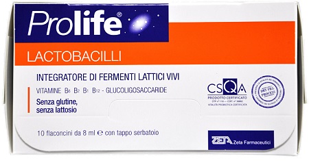 Prolife Lactobacilli - Integratore di Fermenti Lattici - 10 Flaconcini x 8 ml
