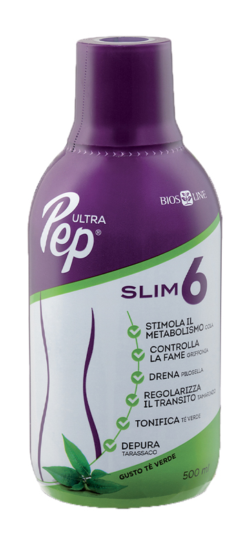 Ultra Pep Slim 6 - Integratore per la Perdita di Peso Gusto Tè Verde - 500 ml