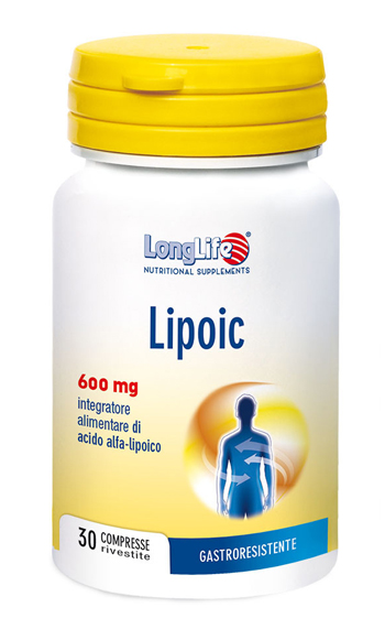 LongLife Lipoic 600 mg - Integratore di Acido Alfa-Lipoico - 30 Compresse