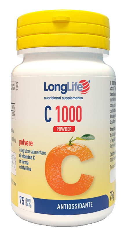 LongLife C Powder - Integratore di Vitamina C Antiossidante - Polvere 75 g