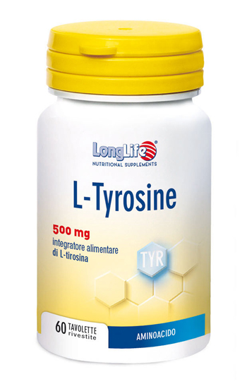 LongLife L-Tyrosine 500 mg - Integratore per il Benessere della Tiroide - 60 Tavolette