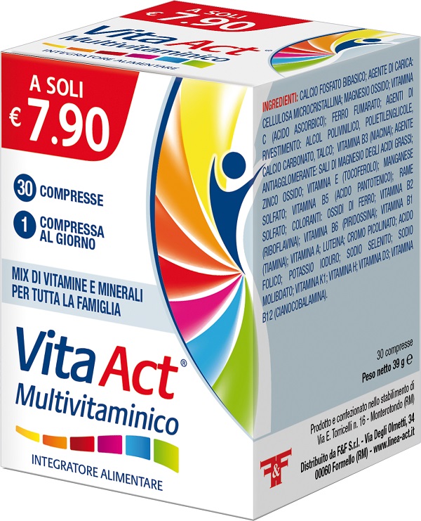 Vita Act Multivitaminico Integratore 30 Compresse