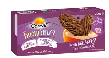 CEREAL BUONI SENZA BISCOTTI BREAKFAST CACAO E CIOCCOLATO 200G