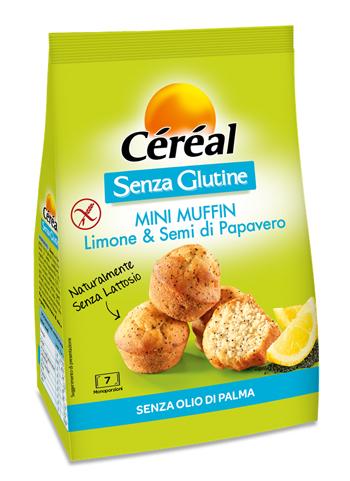 CEREAL MINI MUFFIN LIMONE E SEMI DI PAPAVERO 7 MONOPORZIONI