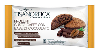 Tisanoreica Frollini Gusto Caffè con Base di Cioccolato 50 g