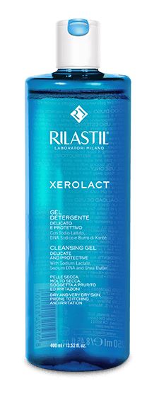 Rilastil Xerolact - Gel Detergente Viso e Corpo per Pelle Secca - 400 ml