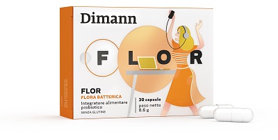 Dimann Flor - Integratore di Fermenti Lattici - 30 Capsule