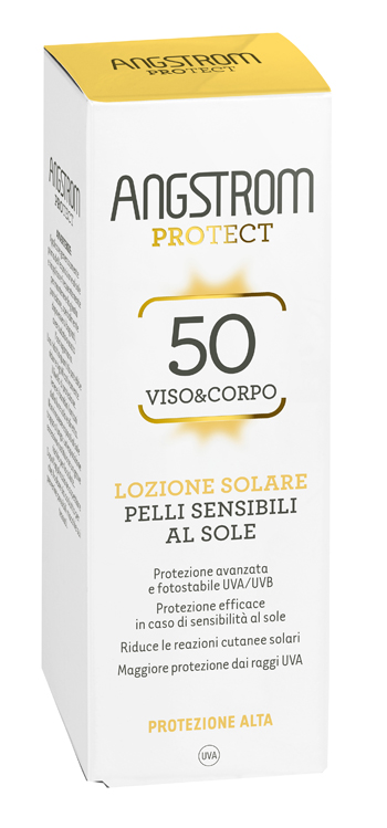 Angstrom Protect - Lozione Solare Viso e Corpo per Pelle Sensibile con Protezione Molto Alta SPF 50 - 100 ml