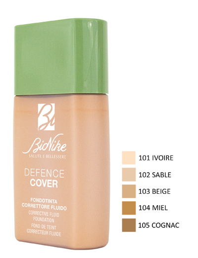 BioNike Defence Cover - Fondotinta Correttore Fluido - Colore 102 Sable - 40 ml