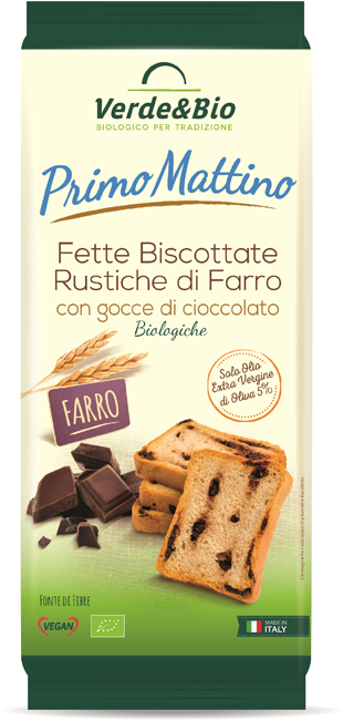 VERDE&BIO FETTE BIO DI FARRO CON GOCCE DI CIOCCOLATO 180 G
