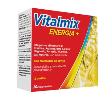 Vitalmix Energia + - Integratore con Arginina per Stanchezza e Affaticamento - 12 Bustine