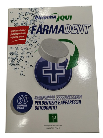 FARMADENT 60 COMPRESSE EFFERVESCENTI PER APPARECCHI ORTODONTICI