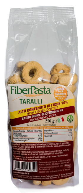 FIBERPASTA TARALLI BASSO INDICE GLICEMICO 250 G