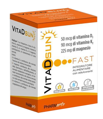 Vitadsun Fast - Integratore di Vitamina D e K con Magnesio - 30 Stick