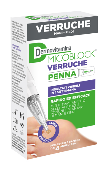 DERMOVITAMINA MICOBLOCK PENNA TRATTAMENTO VERRUCHE COMUNI DIMANI E PIEDI GEL A BASE DI TCA ACTIVE TM 1,5 ML