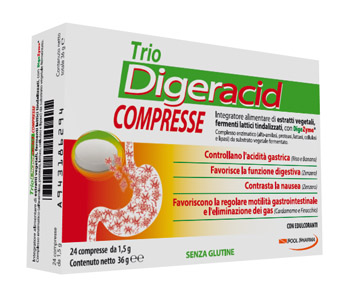 pool pharma srl trio digeracid integratore digestivo 24 compresse