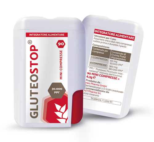 Gluteostop Integratore per Intolleranza al Glutine 90 Mini Compresse