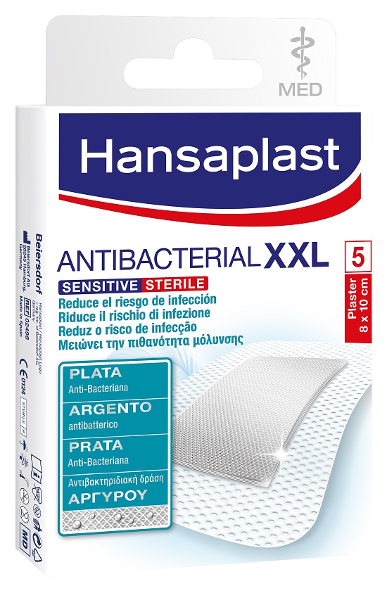 HANSAPLAST SENSITIVE MEDICAZIONE EXTRA EXTRA LARGE SILVER 5PEZZI