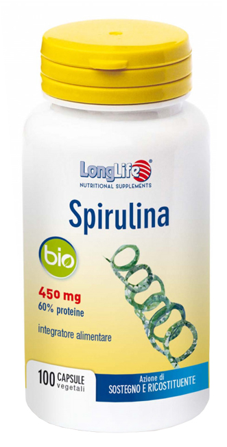 LONGLIFE SPIRULINA BIO 450MG 100 CAPSULE VEGETALI