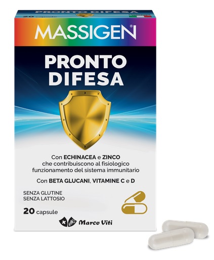 Massigen Pronta Difesa - Integratore per Difese Immunitarie - 20 Capsule