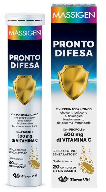 Massigen Pronta Difesa - Integratore per Difese Immunitarie - 20 Compresse Effervescenti