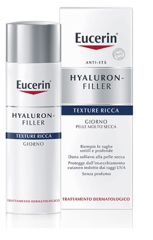 Eucerin Hyaluron-Filler - Crema Viso Giorno Ricca Anti-Rughe - 50 ml
