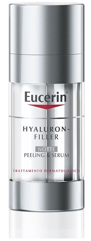 Eucerin Hyaluron-Filler Peeling & Serum - Siero Viso Notte Doppia Azione Peeling Anti-Età e Esfoliante - 30 ml