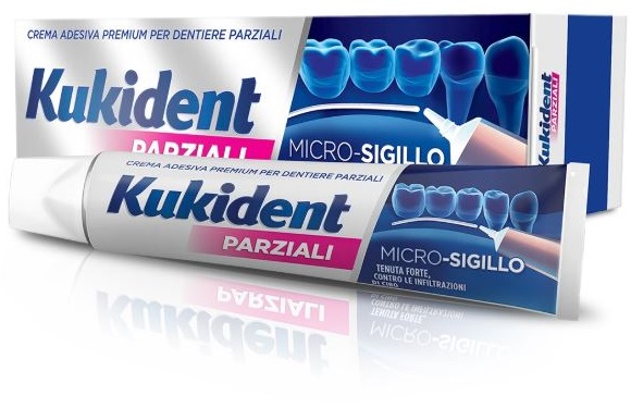 Kukident Parziali - Crema Adesiva per Protesi Dentarie Parziali - 40 g