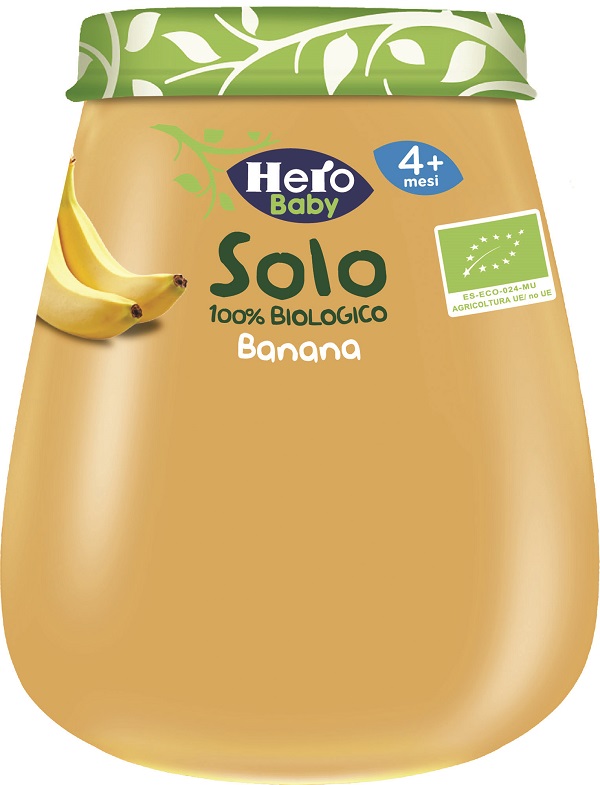 Hero Solo - Omogeneizzato Biologico 100% Gusto Banana - 120 g