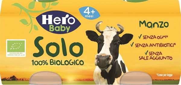 Hero Solo - Omogeneizzato Biologico 100% Manzo - 2 x 80 g