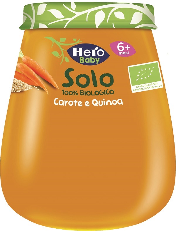Hero Solo - Omogeneizzato Biologico 100% Gusto Carota Quinoa - 120 g