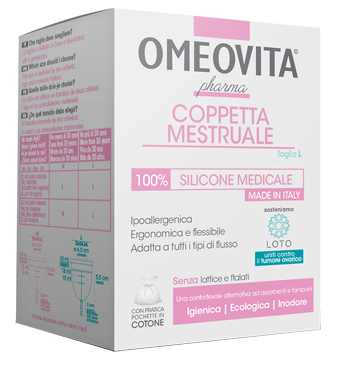OMEOVITA PHARMA COPPETTA MESTRUALE TAGLIA L + SACCHETTO COTONE