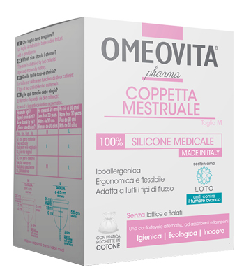 OMEOVITA PHARMA COPPETTA MESTRUALE TAGLIA M + SACCHETTO COTONE