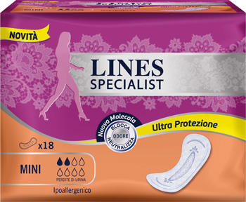 Lines Specialist Mini Farma - Pannolone per Incontinenza - 18 Pezzi