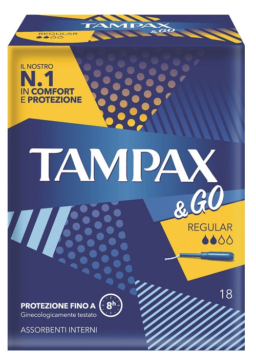 Tampax & Go Regular - Assorbenti Interni - 18 Pezzi