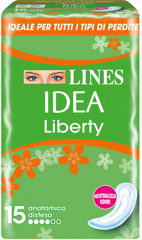 Lines Idea Liberty - Assorbente Disteso Anatomico - 15 Pezzi