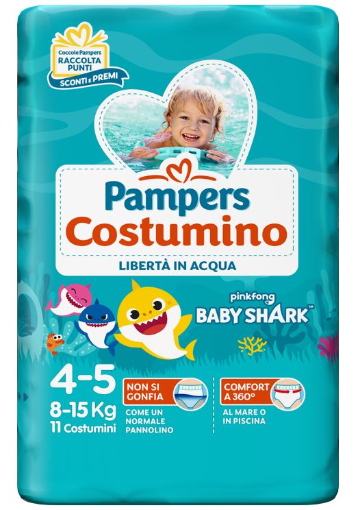 Pampers il Costumino - Pannolino per Mare o Piscina Taglia 4 - 11 Pezzi