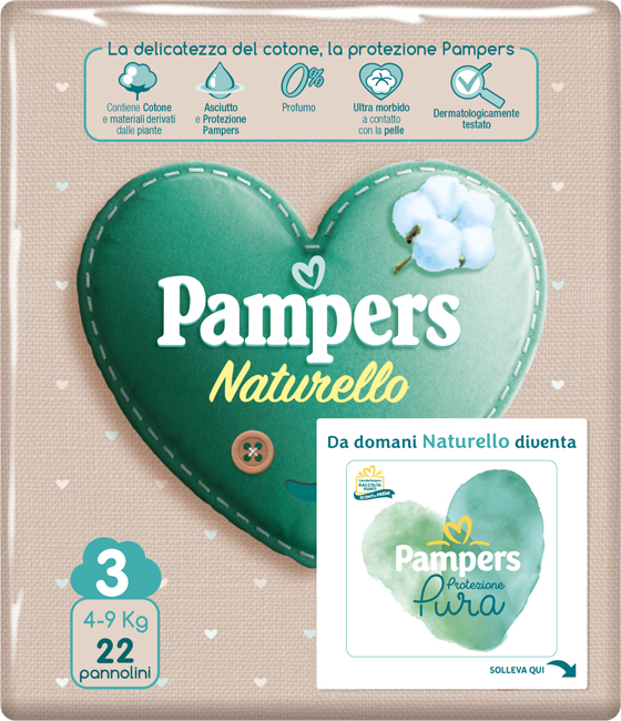 Pampers Naturello Pannolini Midi Taglia 3 22 Pezzi