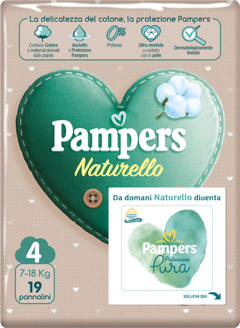 Pampers Naturello Pannolini Maxi Taglia 4 19 Pezzi