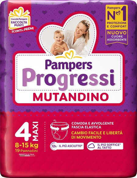 PAMPERS PROGRETGTGI MUTANDINO CP TG4 MAXI 19 PEZZI