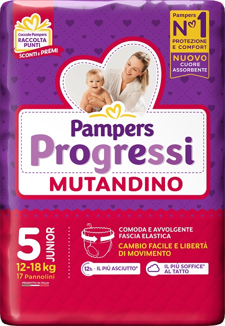 PAMPERS PROGRETGTGI MUTANDINO CP TG5 JUNIOR 17 PEZZI