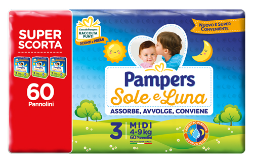 PAMPERS SOLE&LUNA TRIO MIDI 60